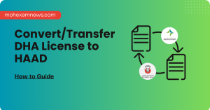 convert transfer dha to haad license