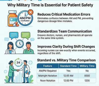 Military Time for Nursing and Medical Professionals 3 Military Time patient safety nursing